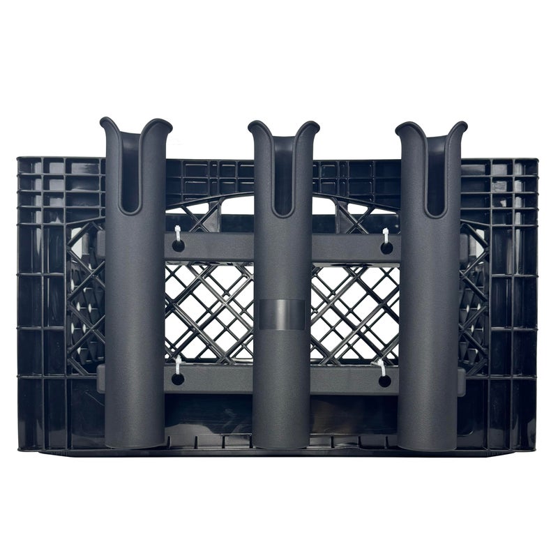 HiUmi Wall Mounted Fishing Rod Holders Tubes Links Fishing Rod Holder Rack Rests (3-pole-black) - Image 3